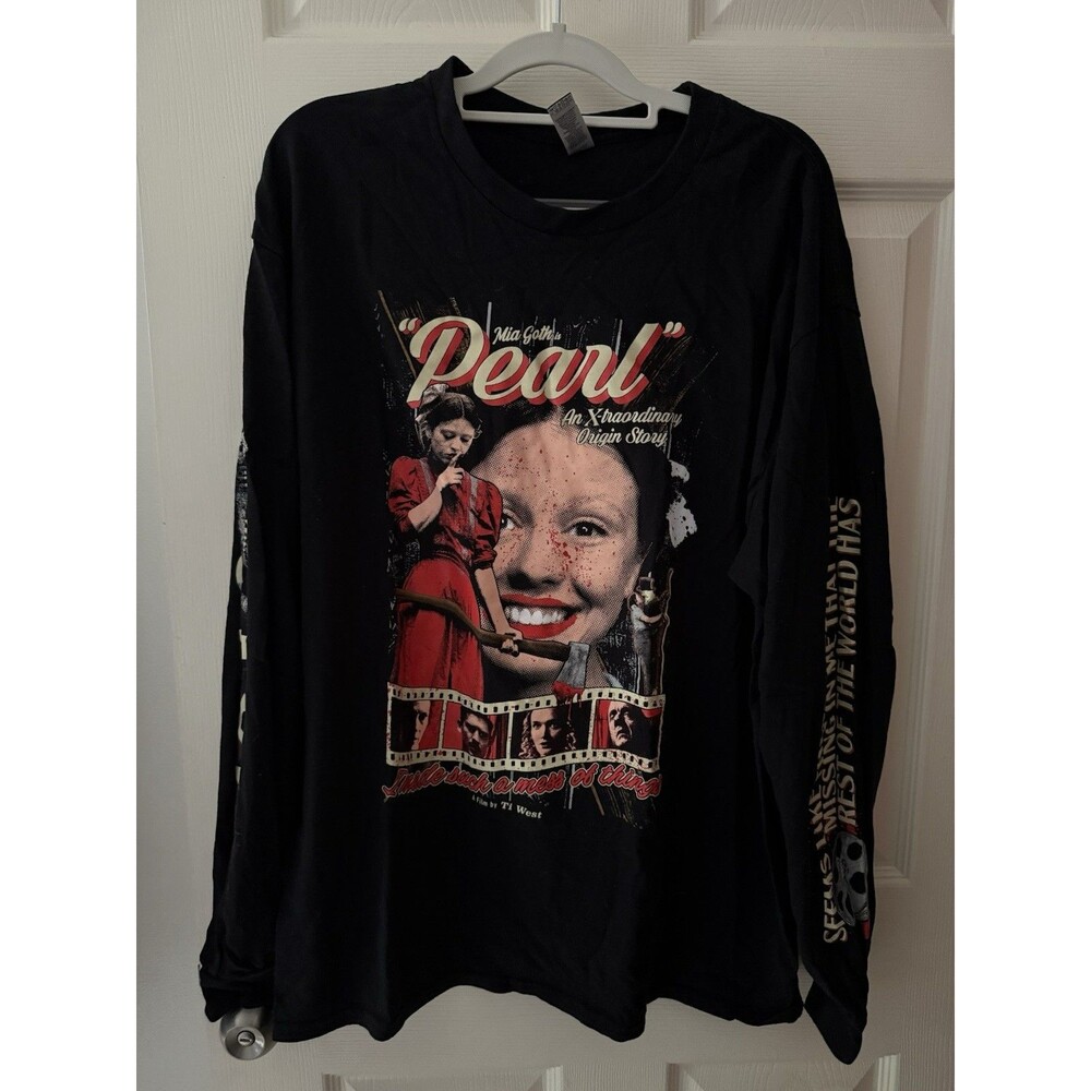 Graveyard Goods x Pearl A24 Movies Long Sleeve Black Shirt Men’s XL Horror Film